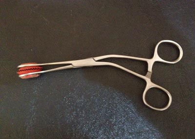 Young nipple clamping forceps